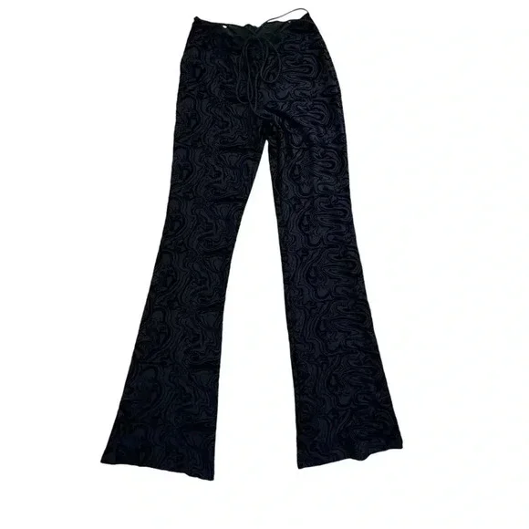 Outcast ASTRID PANT Velvet BLACK Fitted Flare, Size Large stretchy festival - Picture 7 of 13